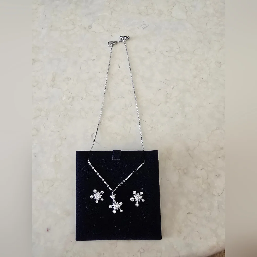 Swarovski Silver Necklace and Earring Set - Picture 2 of 6